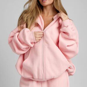 COMFRT WOMENS PASTEL ZIP HOODIE NIP